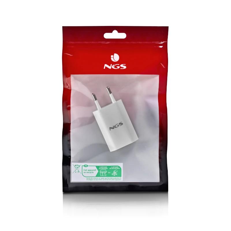 NGS Carregador de parede branco USB 5V2A/10W - Imagem de Detalhe 3