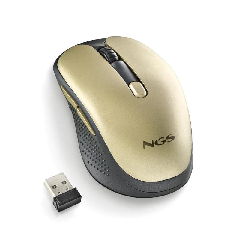 NGS Rato Sem Fios Recarregável Silencioso Dourado - Imagem de Detalhe 2