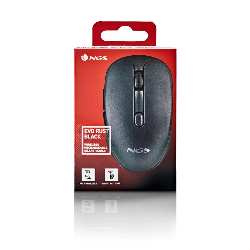 NGS Rato Sem Fios Recarregável Silencioso Preto - Imagem de Detalhe 3