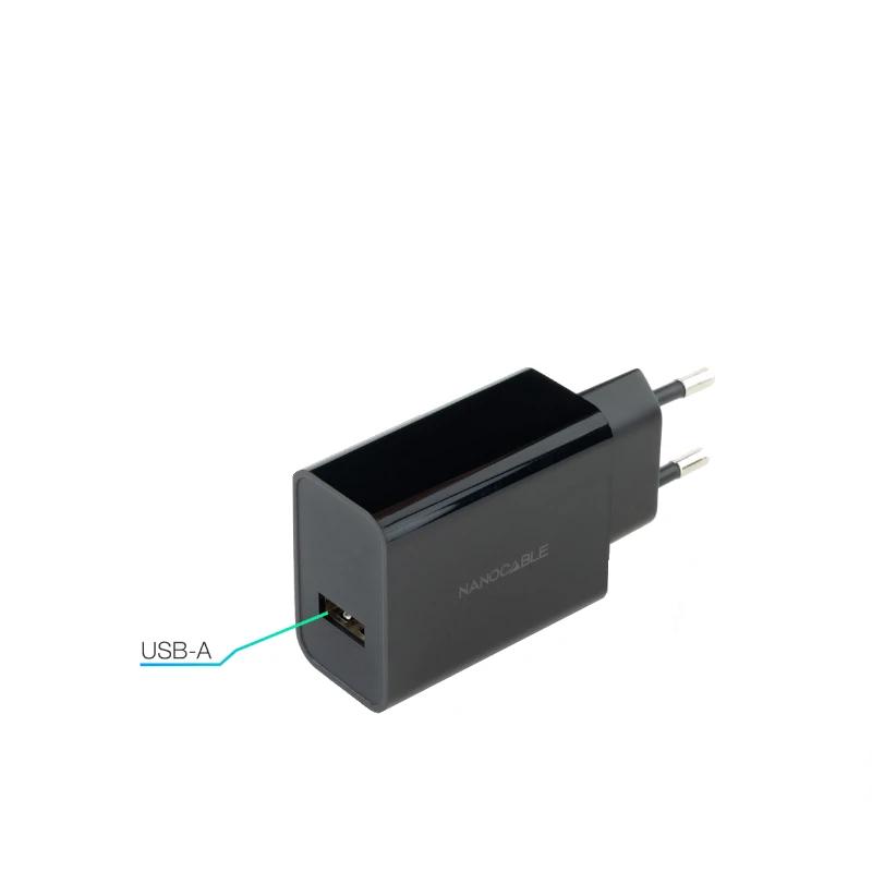 Nanocable Carregador 1 x USB 5V-2.1A Preto - Imagem de Detalhe 2