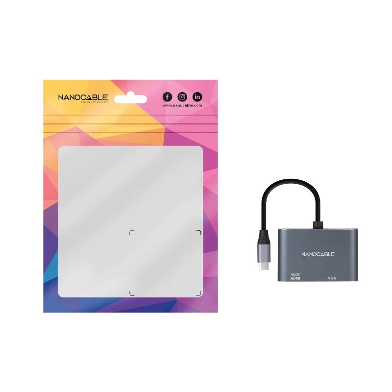 Nanocable Conversor USB-C/M a HDMI-VGA/H 15 cm - Imagem de Detalhe 2