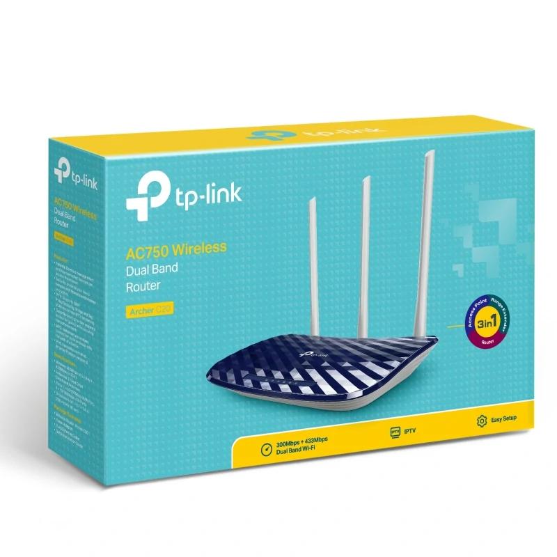 TP-Link Archer C20 Roteador WiFi AC750 1xWAN 4xLAN - Imagem de Detalhe 3