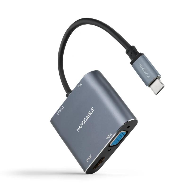 Nanocable Converosr USB-C a HDMI/VGA/USB3.0/PD - Imagem de Detalhe 1