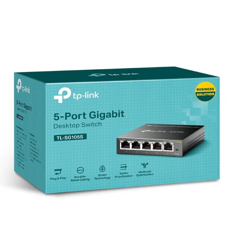 TP-Link TL-SG105S Switch 5xGB RJ45 Metal - Imagem de Detalhe 3