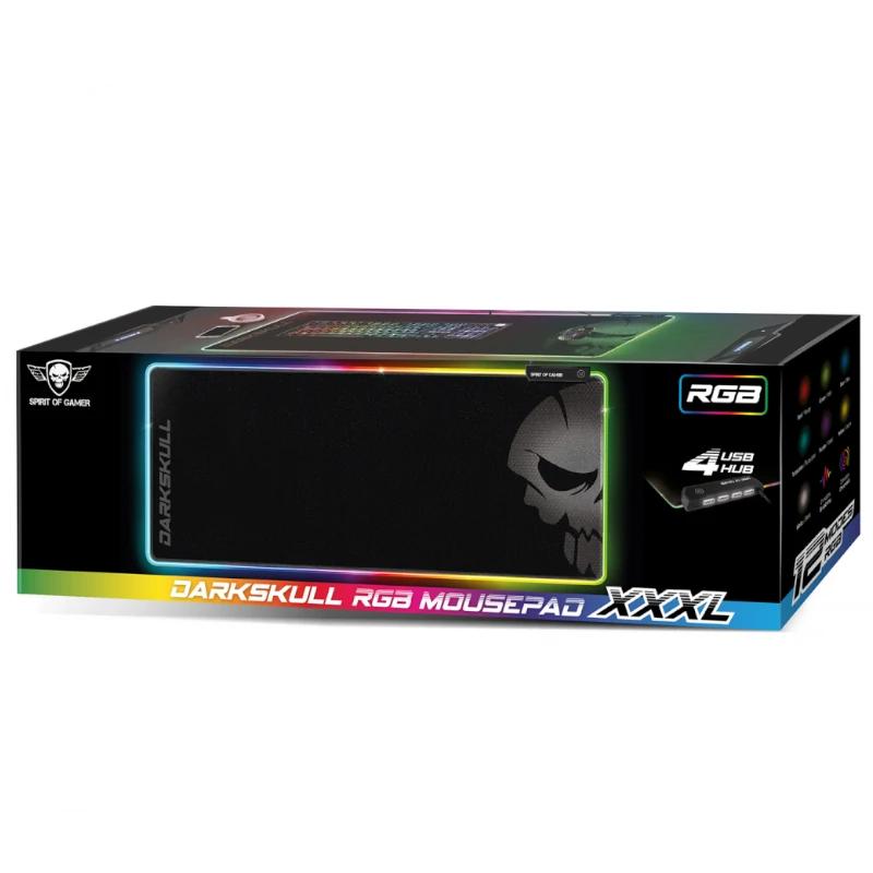 Spirit of Gamer Tapete DarkSkull RGB+HUB XXXL - Imagem de Detalhe 1