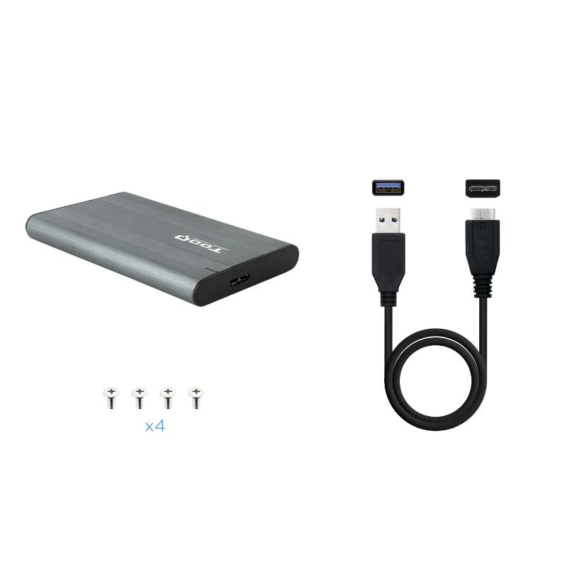 Tooq Caixa externa 2,5" SATA USB3.1 Gen1 Cinza - Imagem de Detalhe 2