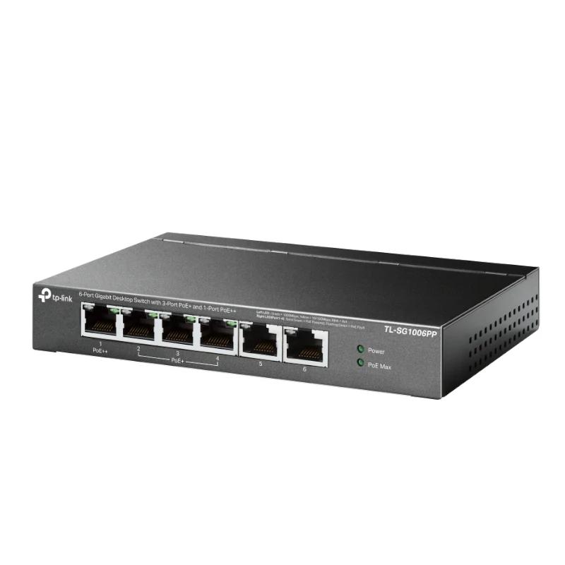 TP-Link TL-SG1006PP Switch 6xGB (3xPoE+ 1xPoE++) - Imagem de Detalhe 1