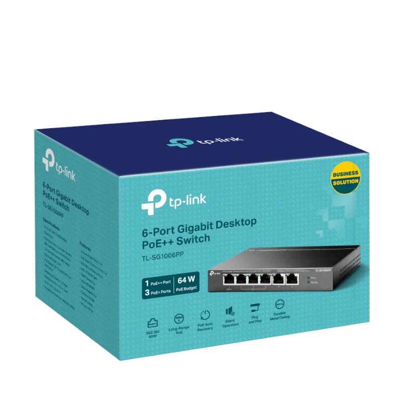 TP-Link TL-SG1006PP Switch 6xGB (3xPoE+ 1xPoE++) - Imagem de Detalhe 3