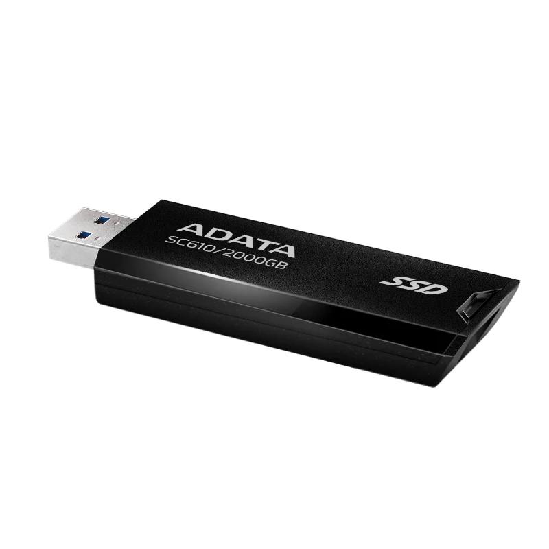 ADATA SC610 SSD Externo 2TB USB 3.2 Gen2 Preto - Imagem de Detalhe 3