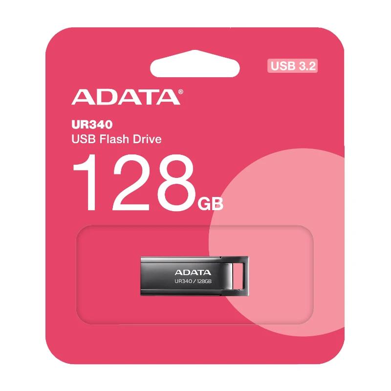 ADATA Pen Drive USB UR340 128GB USB 3.2 Metal Preto - Imagem de Detalhe 1
