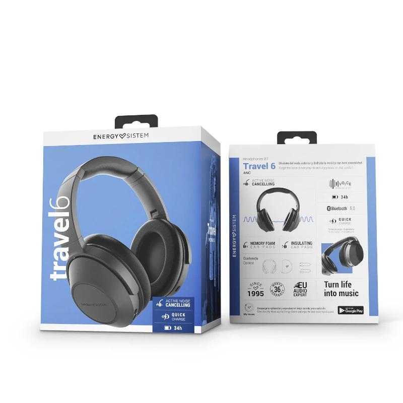 Energy Sistem Auriculares Travel 6 BT ANC Preto - Imagem de Detalhe 3
