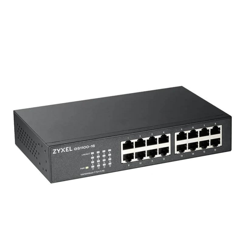 Zyxel GS1100-16 v3 Switch 16xGbE no gest Desk/Rack - Imagem de Detalhe 1