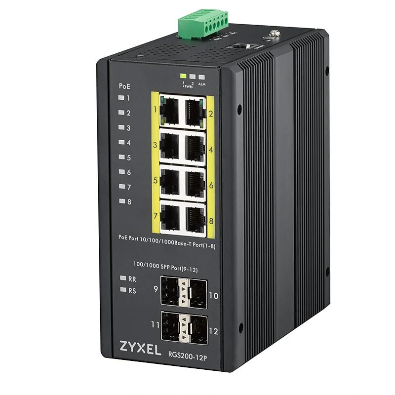 Zyxel RGS200-12P Switch POE Gest DIN 240W IP30 - Imagem de Detalhe 1