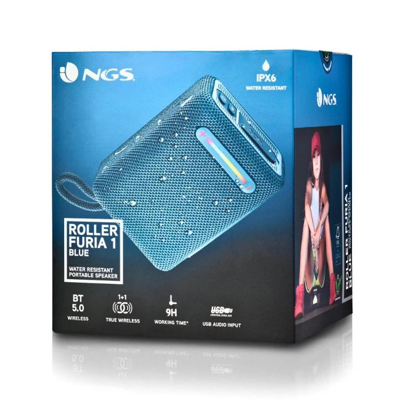 NGS Altavoz Rollerfuria1 BT RGB IPX6 Azul 15W - Imagem de Detalhe 2