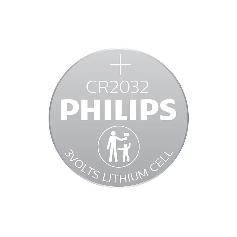 Philips Bateria Botão Lítio CR2032 3v Blister*5 - Imagem de Detalhe 1