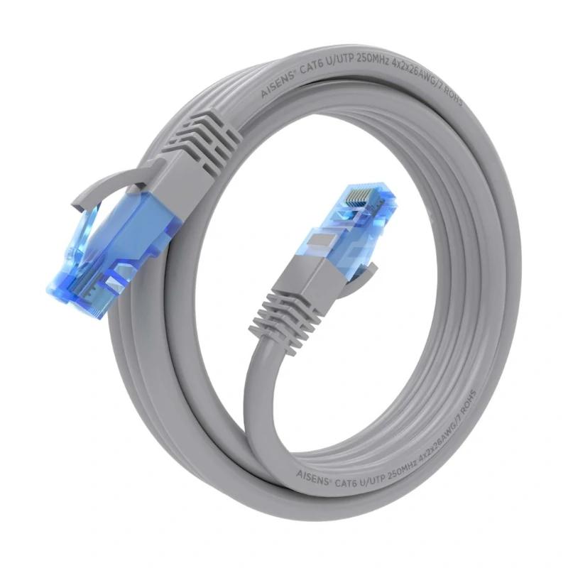Aisens Cabo RJ45 Cat.6 UTP AWG26 CCA Cinza 3.0M - Imagem de Detalhe 2