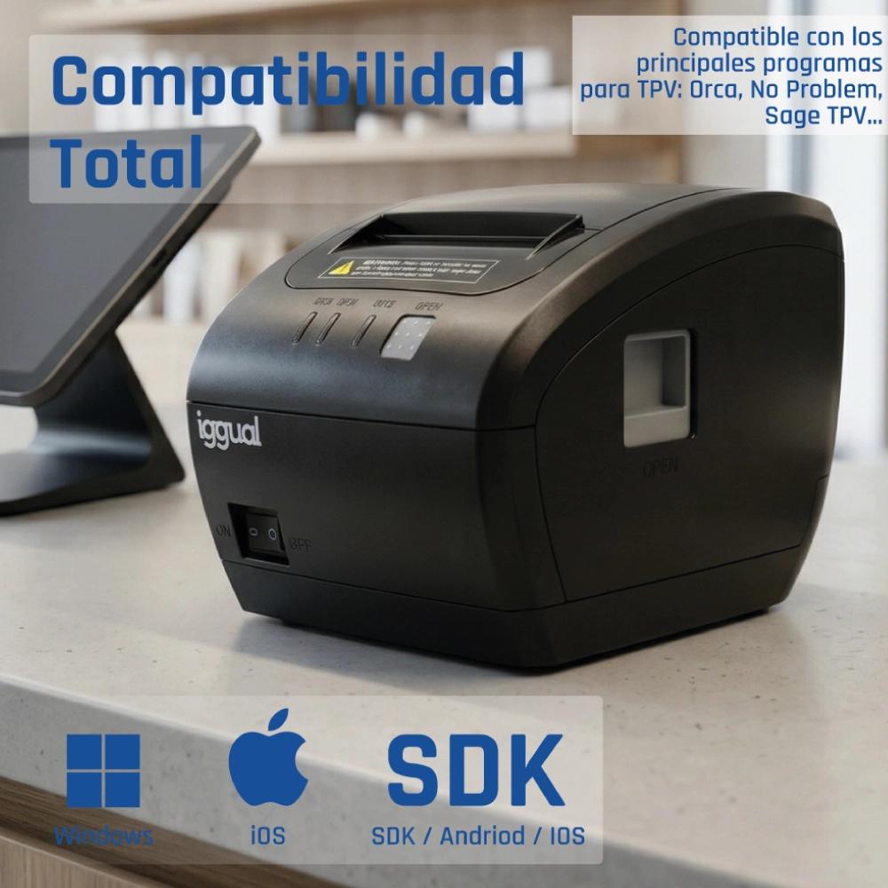 iggual Impressora térmica TP EASY 80 USB+RJ11 WiFi - Imagem de Detalhe 6