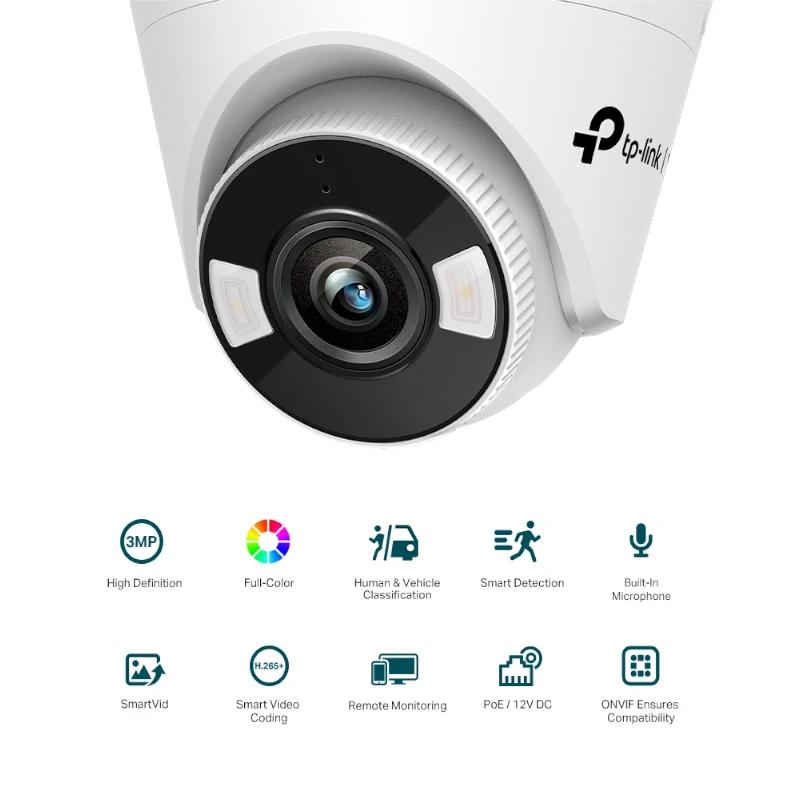 VIGI Câmara IP Turret C430 3MP Plástico Full-Color - Imagem de Detalhe 1