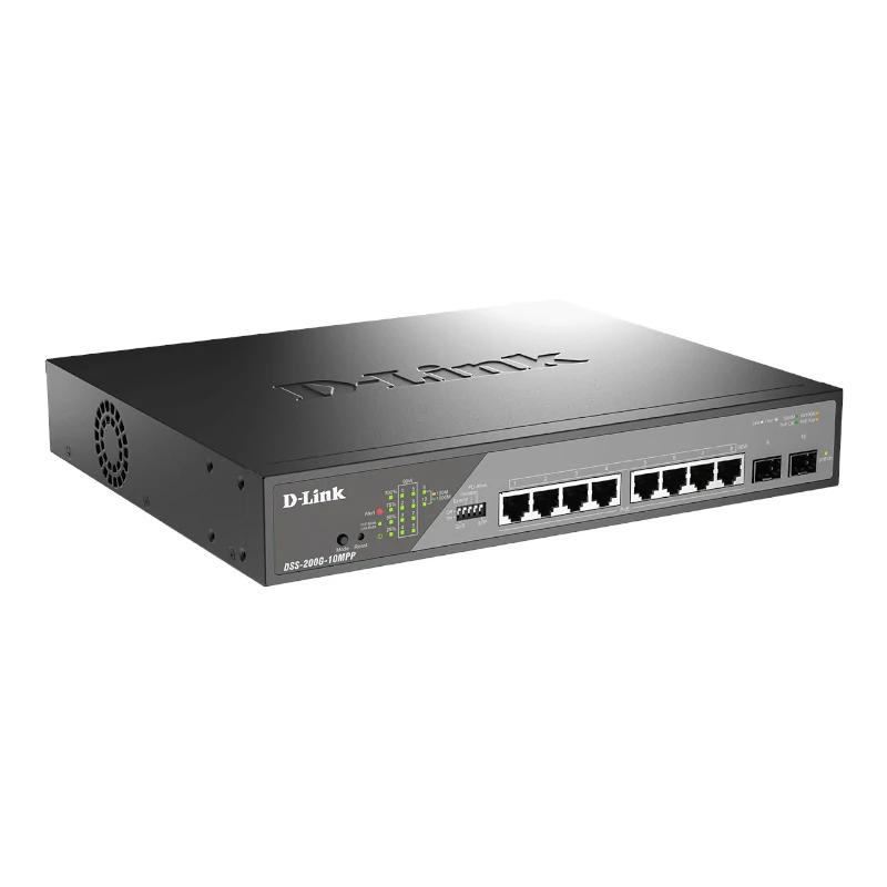 D-Link DSS-200G-10MP Switch 8xGbE PoE 2xSFP LR - Imagem de Detalhe 1