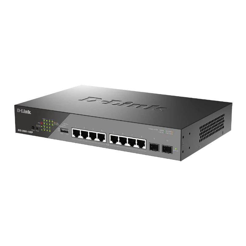 D-Link DSS-200G-10MP Switch 8xGbE PoE 2xSFP LR - Imagem de Detalhe 2