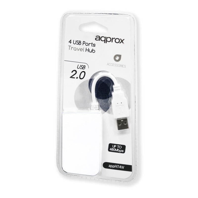 approx! APPHT4W Hub 4 Portas USB 2.0 Branco - Imagem de Detalhe 5