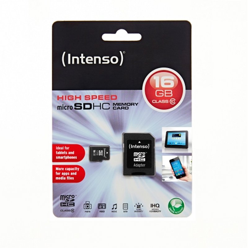 Intenso 3413470 Micro SD classe 10 16GB c/adaptador - Imagem de Detalhe 5