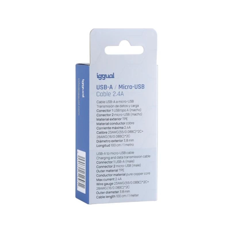 iggual cabo USB-A/micro-USB 100 cm branco - Imagem de Detalhe 15