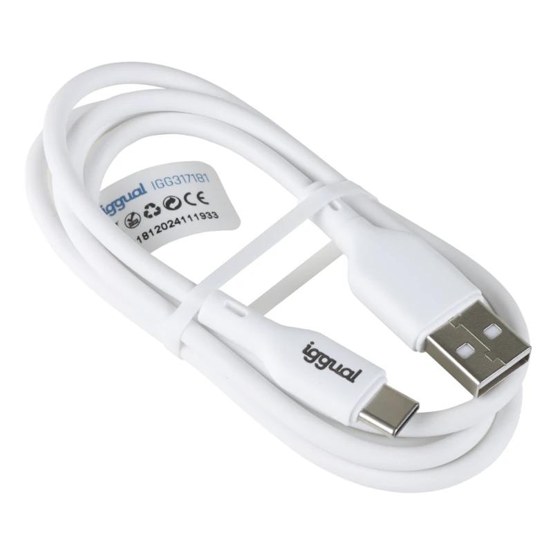 iggual Cabo USB-A/USB-C 100 cm branco Q3.0 3A - Imagem de Detalhe 13