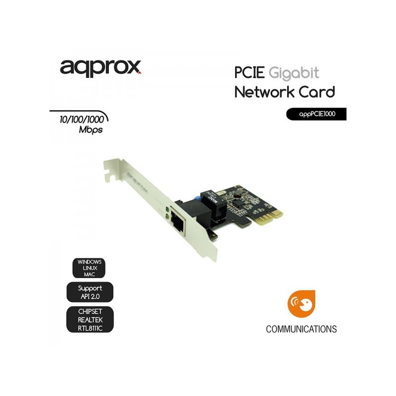 approx APPPCIE1000 Placa de Rede Gigabit PCI-E LP - Imagem de Detalhe 6