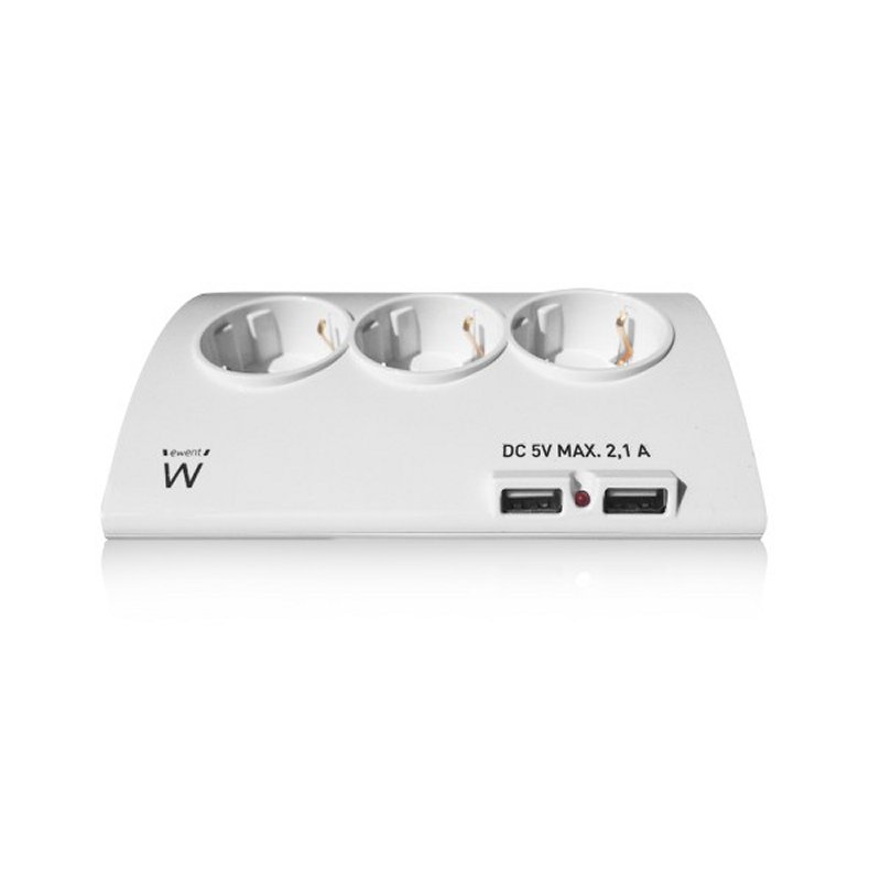 EWENT EW3935 Régua 5 Schuko + 2 USB 2.1A - Imagem de Detalhe 18