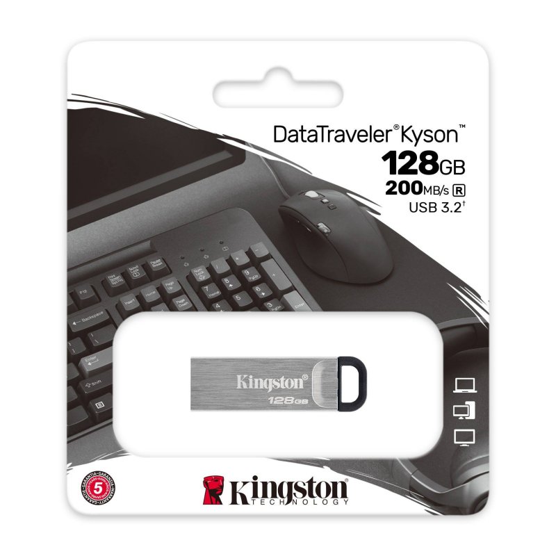 Kingston DataTraveler DTKN 128GB USB 3.2 Gen1 Plat - Imagem de Detalhe 11