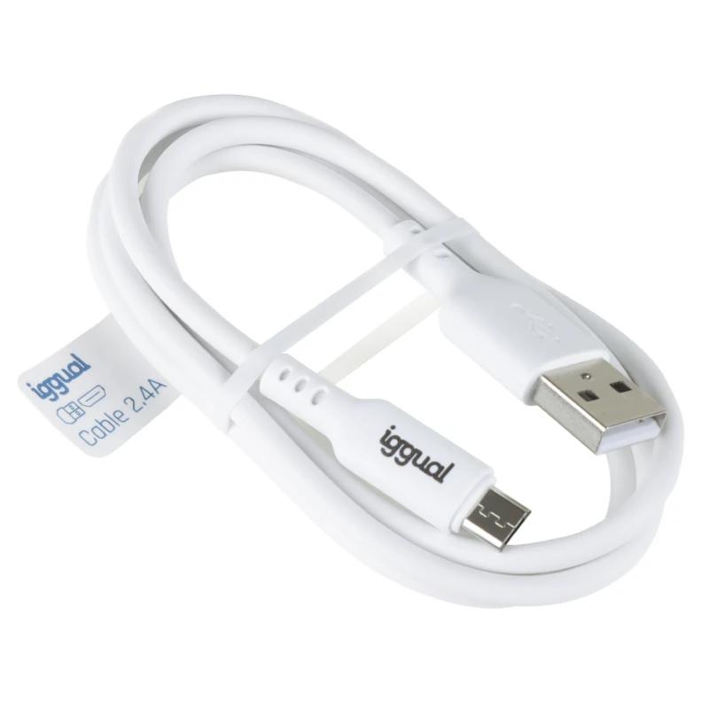 iggual cabo USB-A/micro-USB 100 cm branco - Imagem de Detalhe 16