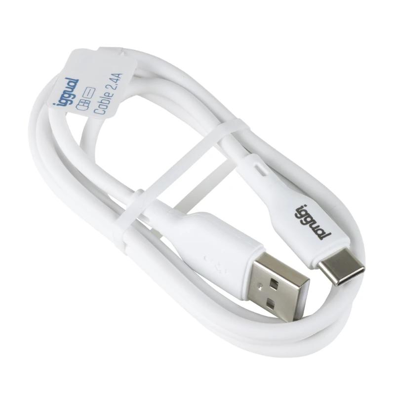 iggual cabo USB-A/USB-C 100 cm branco - Imagem de Detalhe 16