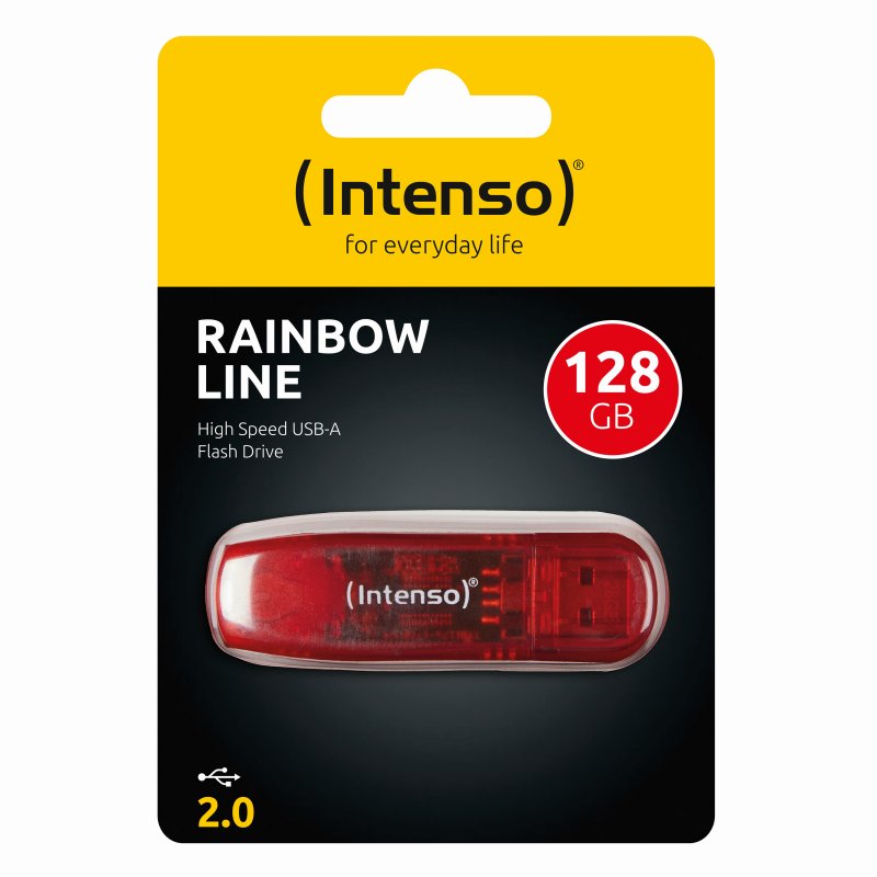 Intenso 3502491 Lápiz USB 2.0 Rainbow 128GB Vermelho - Imagem de Detalhe 12