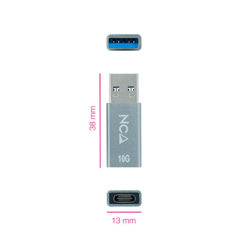 Nanocable Adaptador USB-A/M 3.1 GEN2 a USB-C/H - Imagem de Detalhe 3
