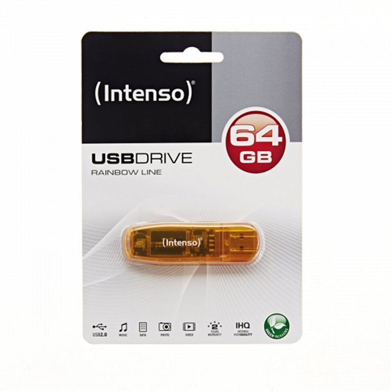Intenso 3502490 Lápiz USB 2.0 Rainbow 64GB Laranja - Imagem de Detalhe 14