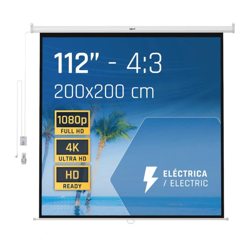 iggual Ecrã elétrico 4:3 112" 200x200 cm - Imagem de Detalhe 43