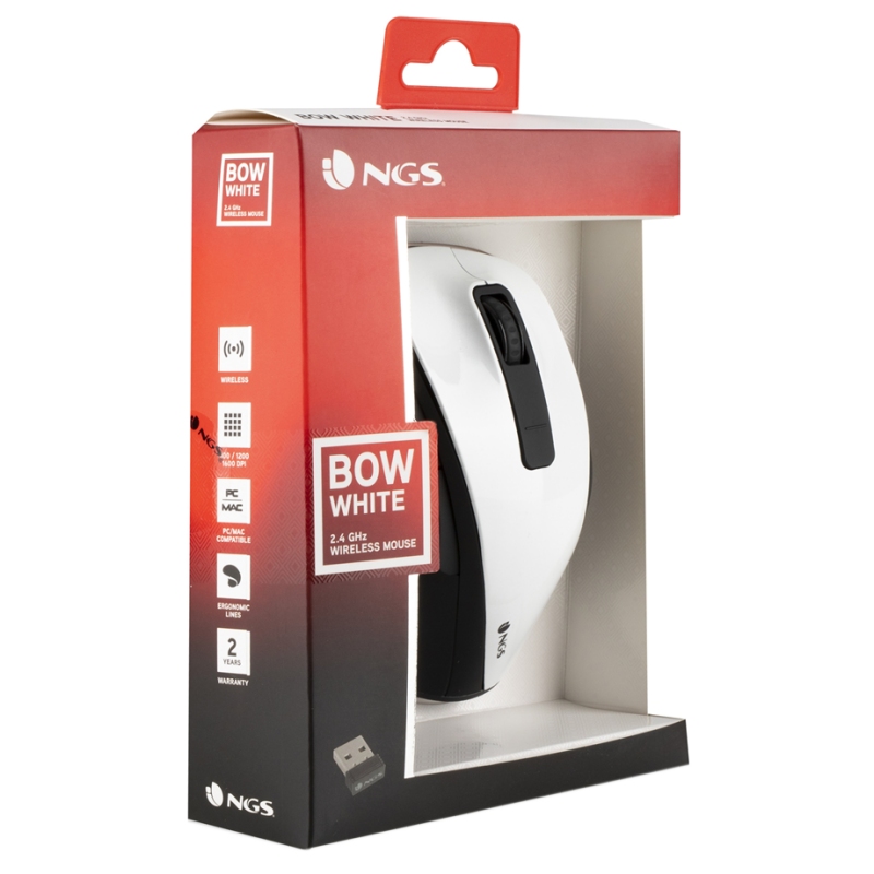 NGS Rato Sem Fios 2.4 GHz BOWWHITE 16000DPI Bl - Imagem de Detalhe 19