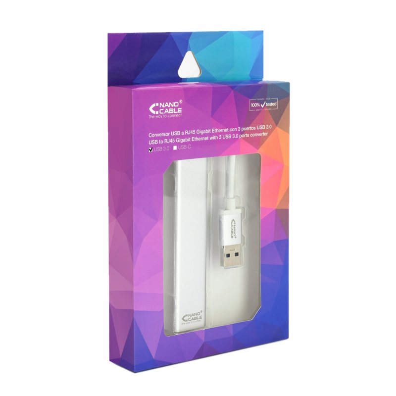 Nanocable Conversor USB 3.0 Ethernet + 3xUSB 3.0 - Imagem de Detalhe 14