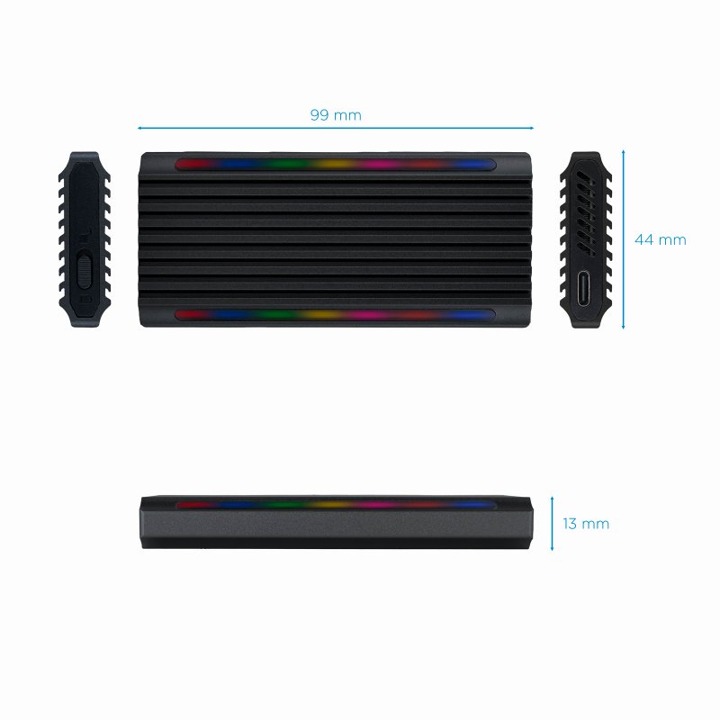 Tooq Caixa Externa SSD M.2 NGFF/NVMe USB-C Preto - Imagem de Detalhe 20