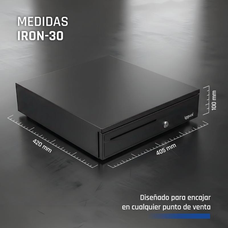 iggual Cajón Portamonedas IRON-30 42cm 5+5 preto - Imagem de Detalhe 54