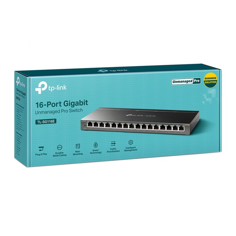 TP-LINK TL-SG116E Switch 16xGB Metal - Imagem de Detalhe 16