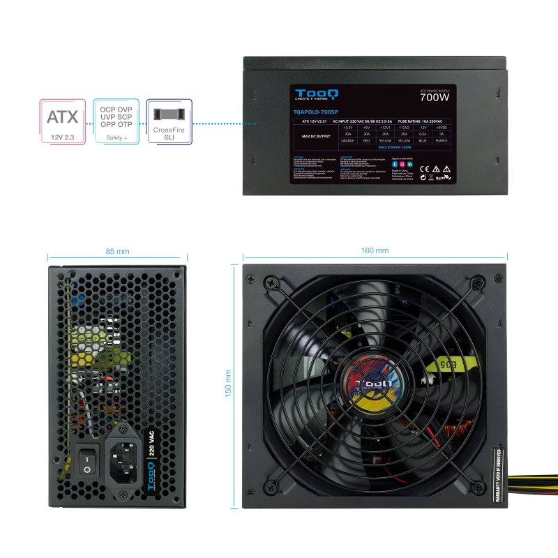Tooq Fonte de Alimentação TQAPOLO-700SP 700W - Imagem de Detalhe 22