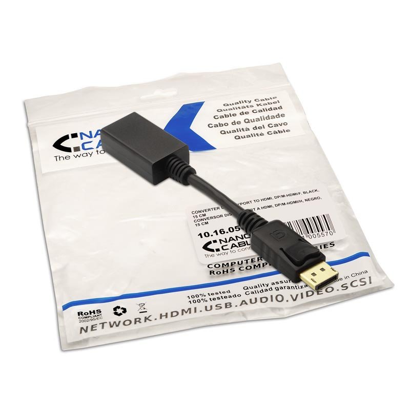 Nanocable Adaptador DisplayPort (M) a HDMI (H) - Imagem de Detalhe 18