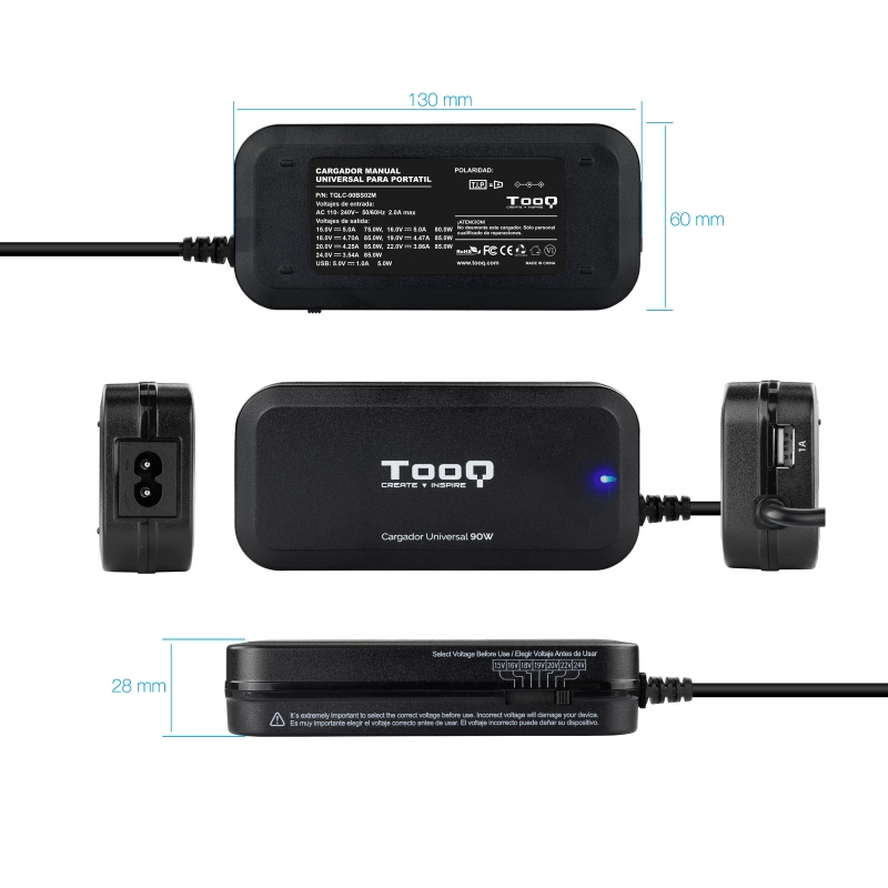 Tooq Carregador portátil 90W manual 12 conectores - Imagem de Detalhe 26