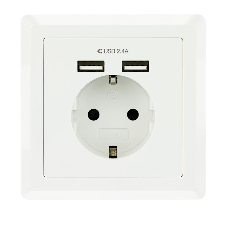 Nanocable Base de enchufe pared schuko+2USB 2.4A - Imagem de Detalhe 25
