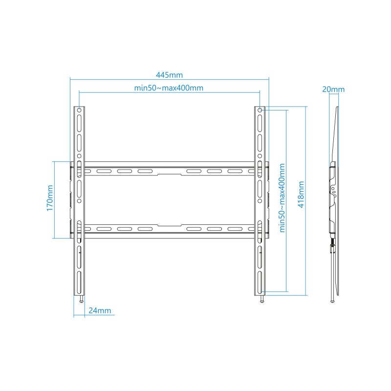 Tooq Suporte de parede LP1070F-B para ecrãs 32"-70" - Imagem de Detalhe 24