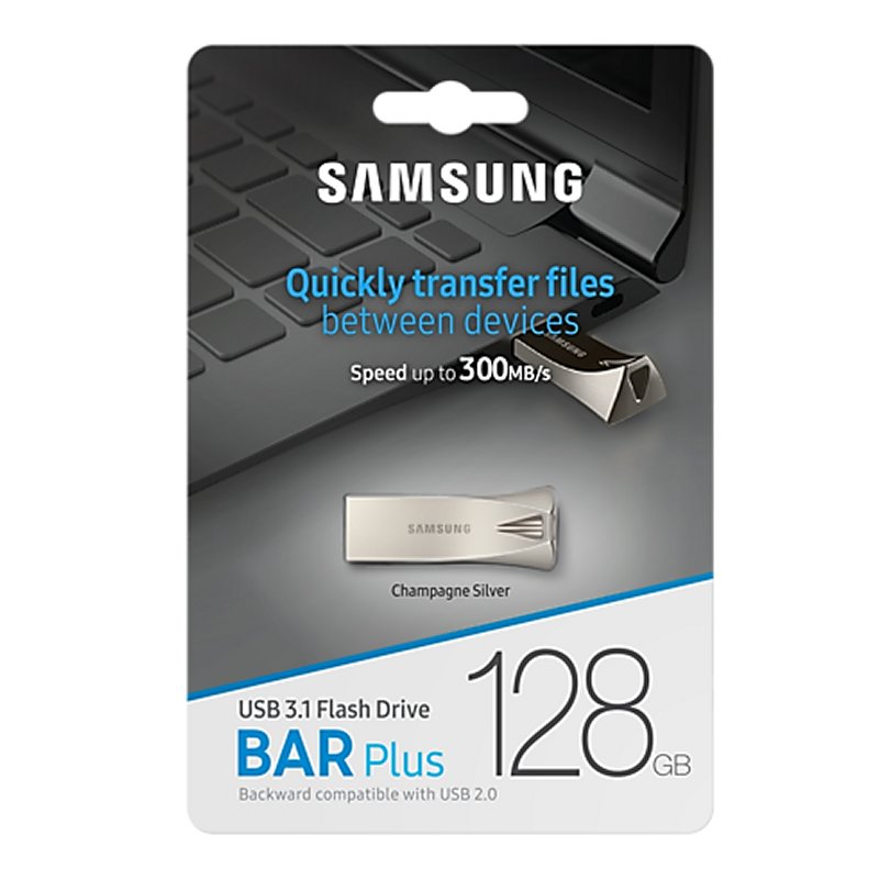 Samsung Bar Plus 128GB USB 3.1 Prata Champanhe - Imagem de Detalhe 30