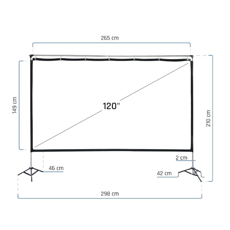 iggual Ecrã exterior portátil 120" 265x149 cm - Imagem de Detalhe 28