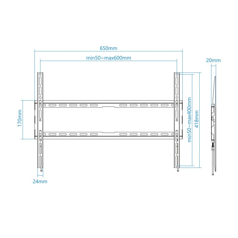 Tooq Suporte de parede LP1080F-B para ecrãs 37"-80" - Imagem de Detalhe 23